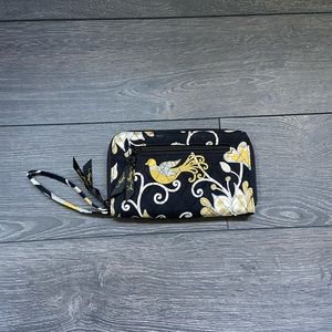 Vera Bradley Retired Yellow Bird Wristlet Wallet